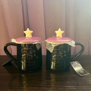 Cobwebs & Cauldrons Magic Psychic Purple Star Mugs 2ct